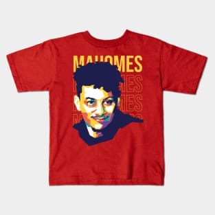 Patrick Mahomes On WPAP Kids T-Shirt